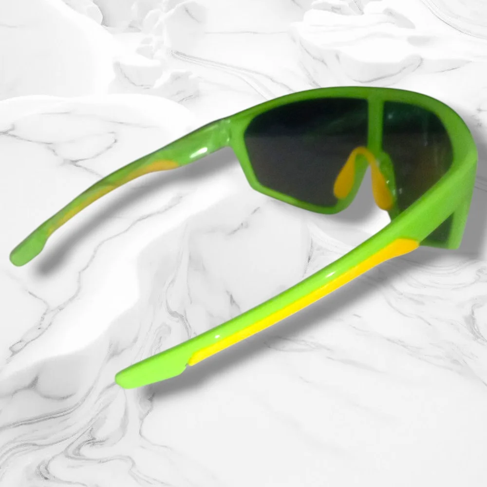 Kid's Neon Green Sunglasses with Blue Lenses